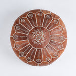 TAN LEATHER POUFS - LOST LITTLE ONE