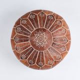 TAN LEATHER POUFS - LOST LITTLE ONE